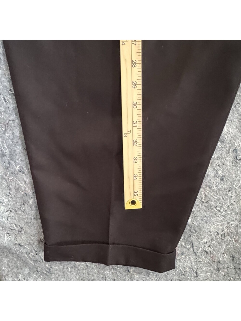 George 44x30 Mens Dress Pants Black Pleated Cuffed Trousers Business Casual - Picture 6 of 8